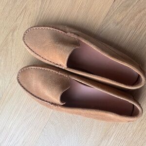 M Gemi  Le Felize Suede Loafers 39 1/2 cognac